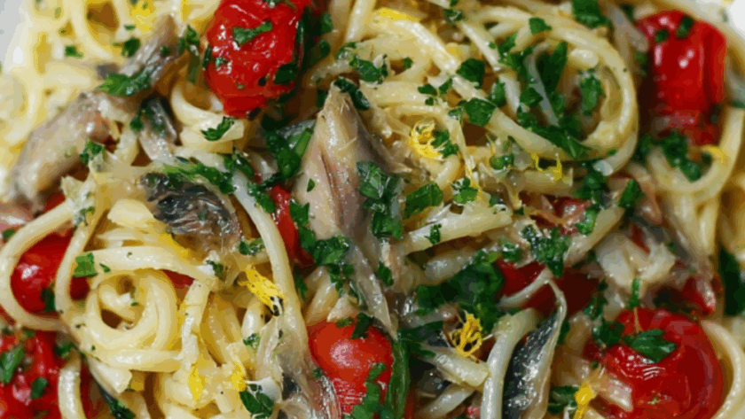 Jamie Oliver Mediterranean-Style Herring Pasta