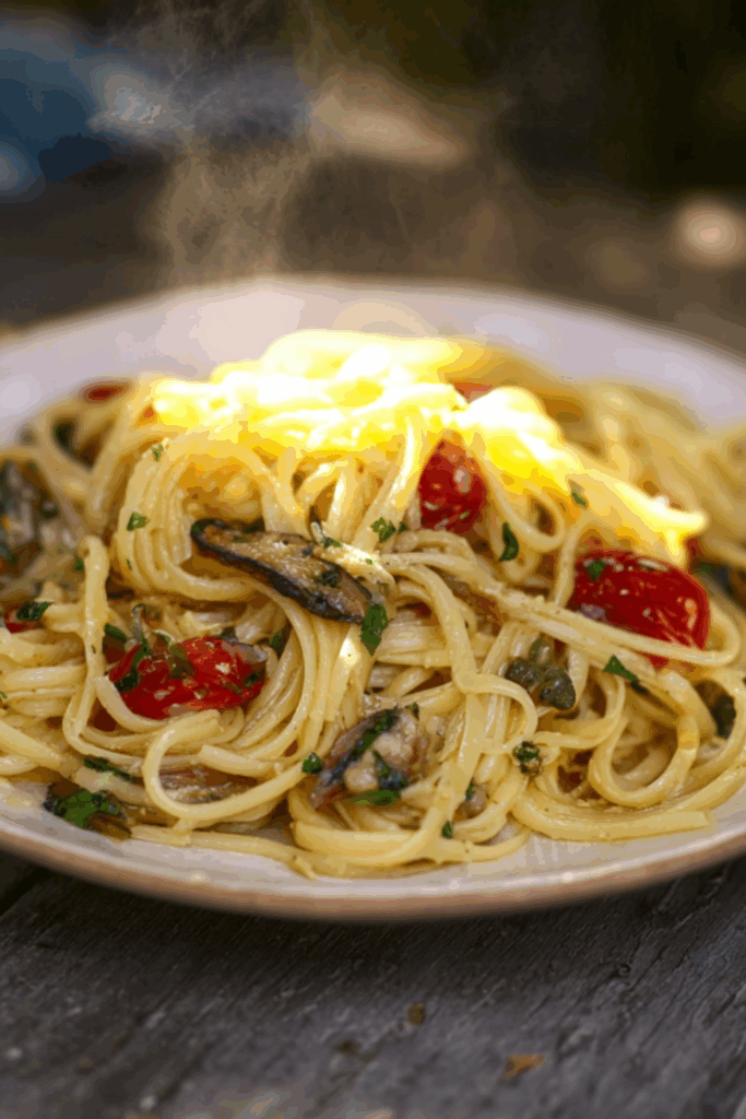 Jamie Oliver Mediterranean-Style Herring Pasta