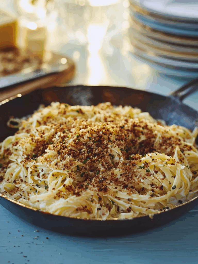 Jamie Oliver Oozy Cheesy Pasta With Crispy Pangritata