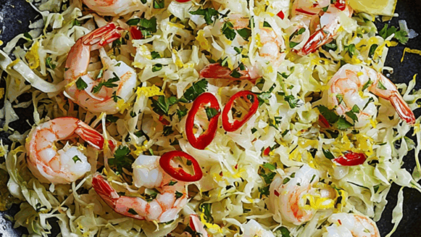 Jamie Oliver Prawn & Cabbage Salad