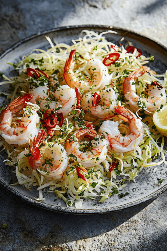 Jamie Oliver Prawn & Cabbage Salad