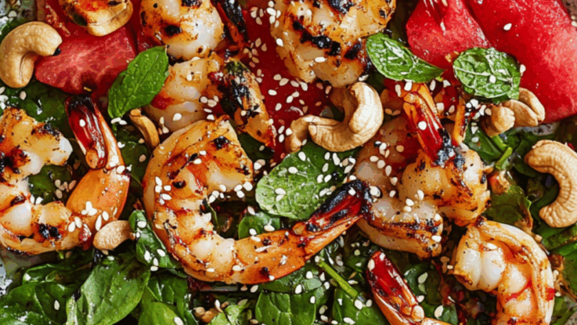 Jamie Oliver Prawn & Watermelon Salad