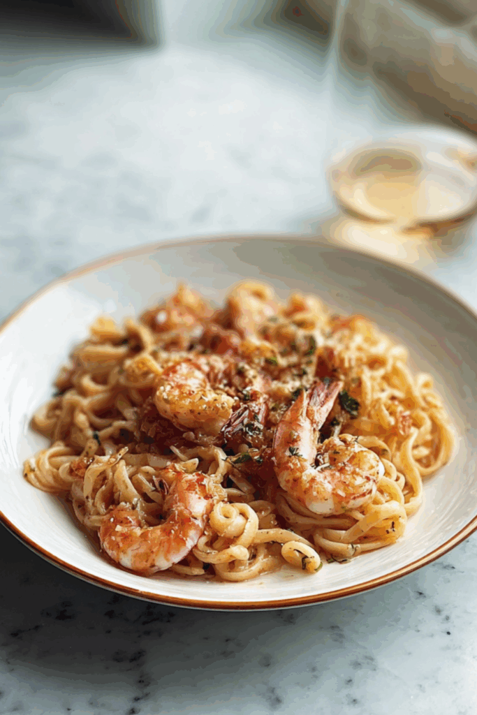 Jamie Oliver Rosé Pesto Prawn Pasta
