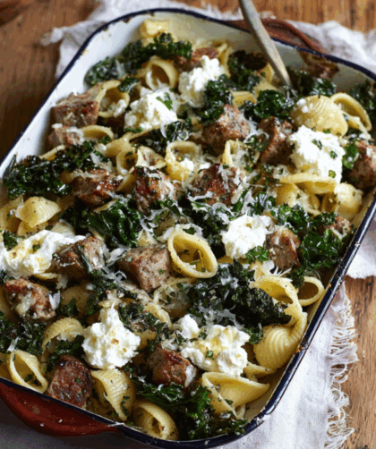Jamie Oliver Sausage, Kale And Ricotta Pasta Bake