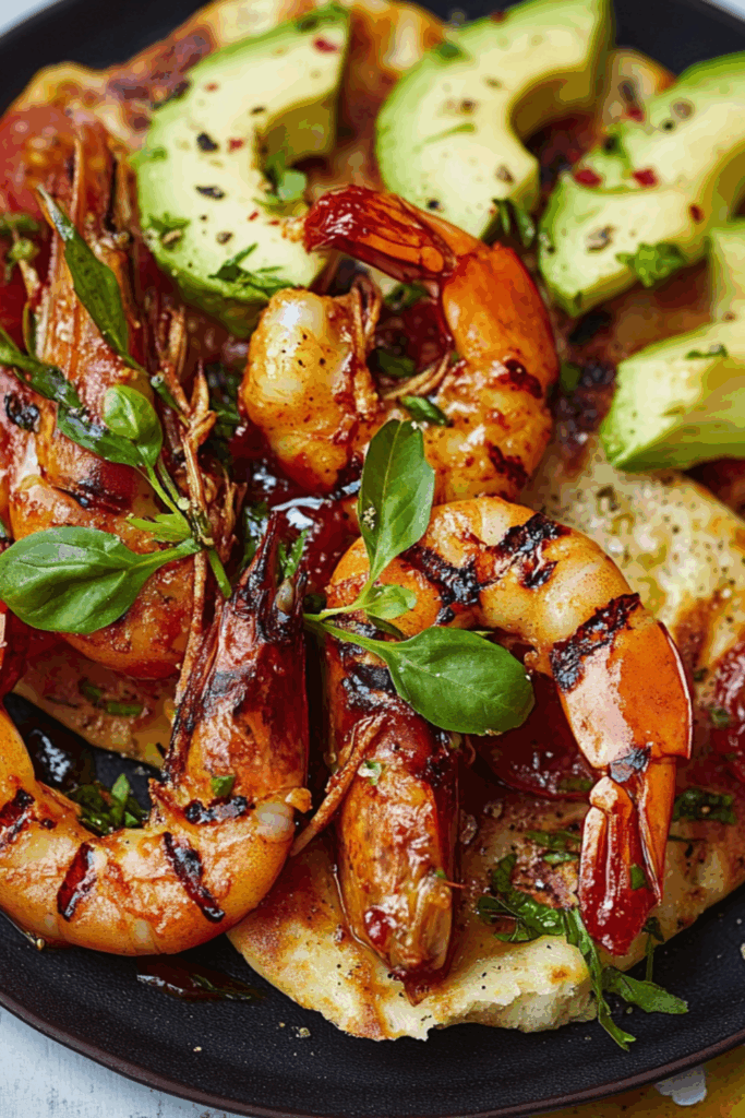 Jamie Oliver Sticky Barbecued Prawn Salad