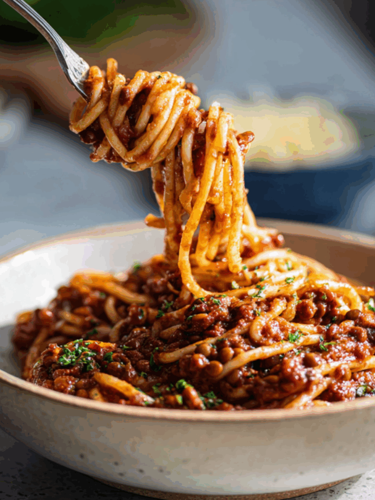 Jamie Oliver Vegan Lentil ‘Bolognese’