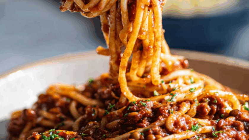 Jamie Oliver Vegan Lentil ‘Bolognese’