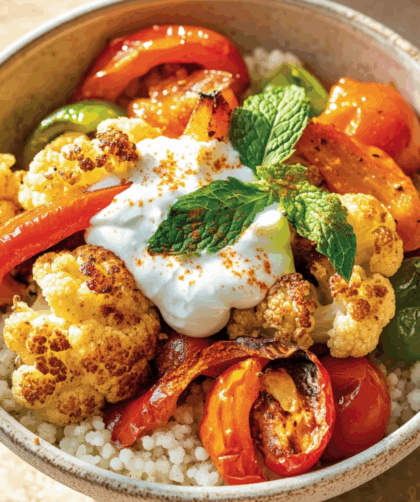 Jamie Oliver Vegetarian Harissa Cauliflower Traybake