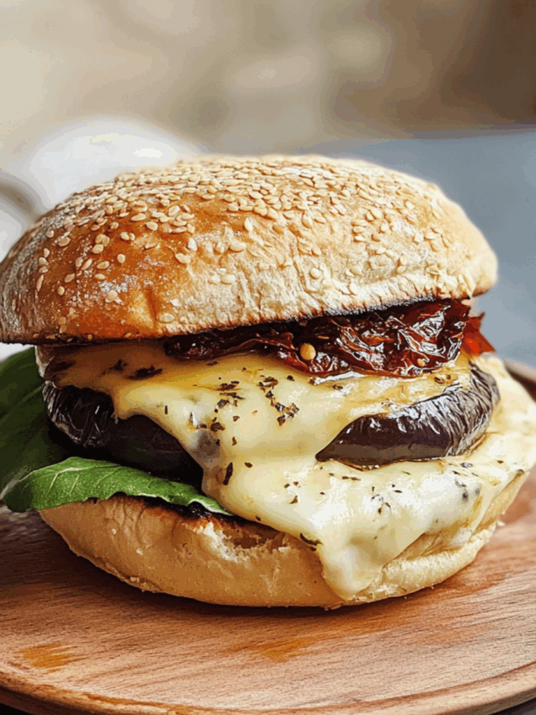Jamie Oliver Vegetarian Aubergine Parmigiana Burger
