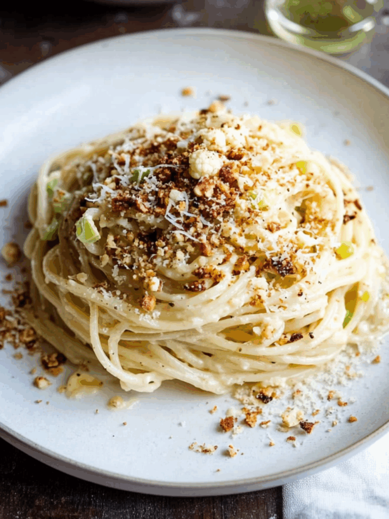 Jamie Oliver Vegetarian Cauliflower Cheese Spaghetti