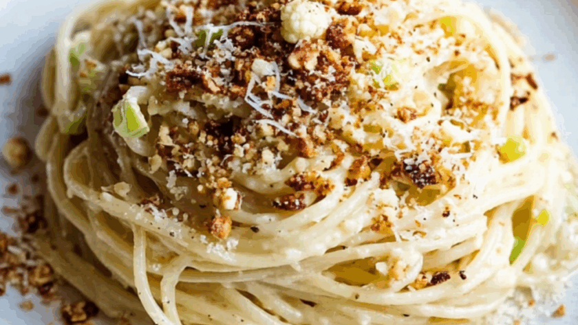 Jamie Oliver Vegetarian Cauliflower Cheese Spaghetti