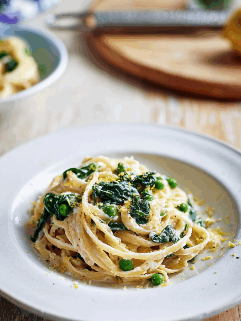 Jamie Oliver Veggie Carbonara Pasta