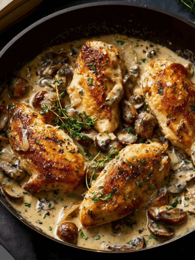 Jamie Oliver Chicken In White Wine And Mushroom Sauce