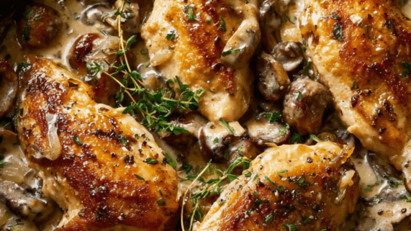Jamie Oliver Chicken In White Wine And Mushroom Sauce