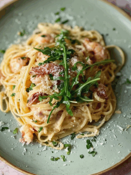 Jamie Oliver Creamy Prawn Linguine Pasta | British Chefs Table