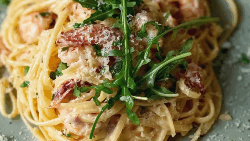 Jamie Oliver Creamy Prawn Linguine Pasta