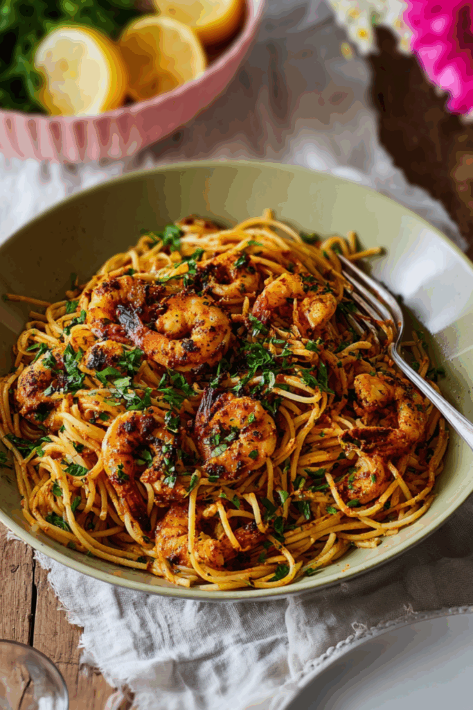 Jamie Oliver Tunisian Prawn Pasta
