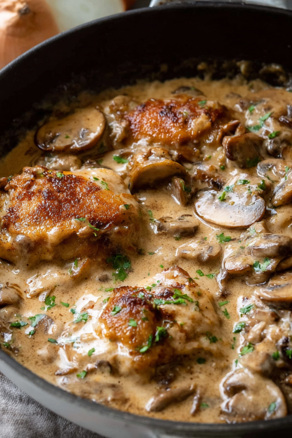 Creamy Chicken Stroganoff
