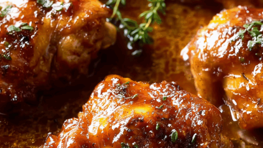 Jamie Oliver​ Sticky Chicken Thighs