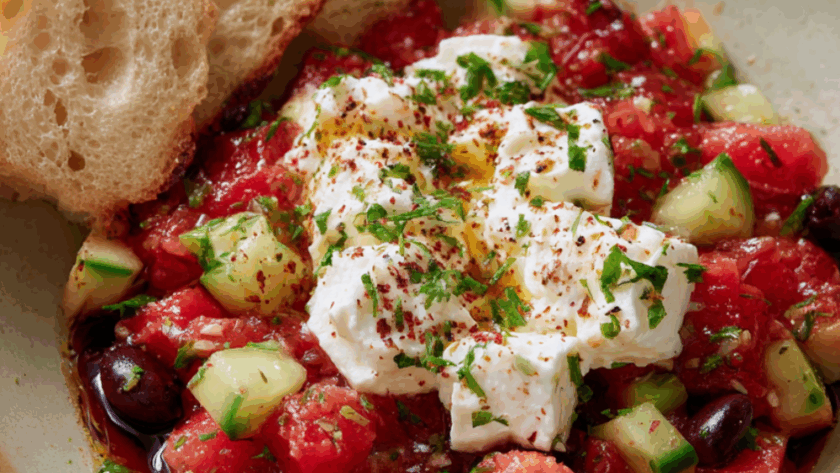 Marry Berry Burrata with Tomato and Cucumber Salsa Recipe
