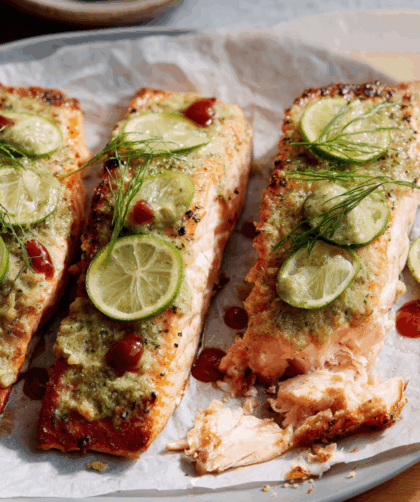 Marry Berry Coriander Salmon with Lime