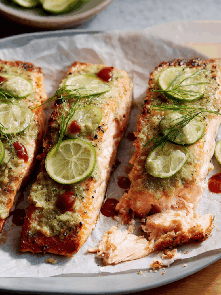 Marry Berry Coriander Salmon with Lime