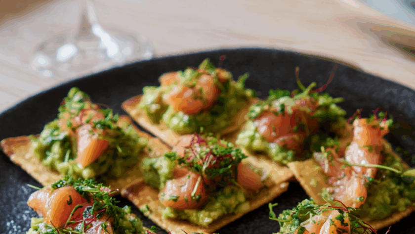 Marry Berry Guacamole and Hot-smoked Salmon Canapés Recipe