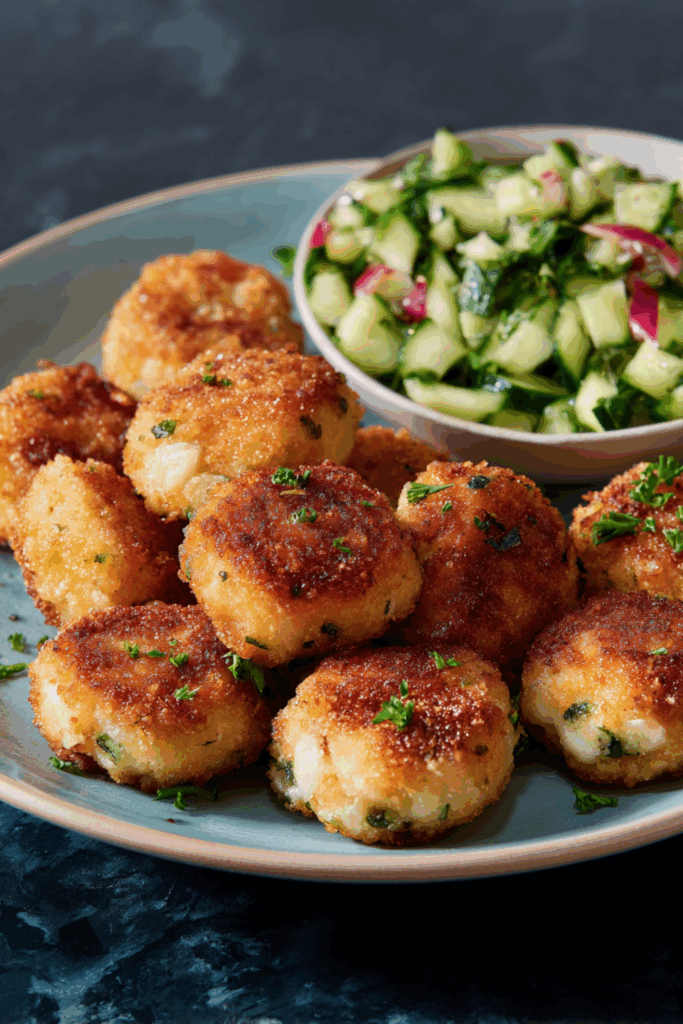Marry Berry Lemongrass Crab Cakes with Cucumber and Radish Salsa Recipe
