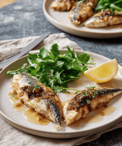 Marry Berry Mackerel with Garlic Black Pepper Noisette
