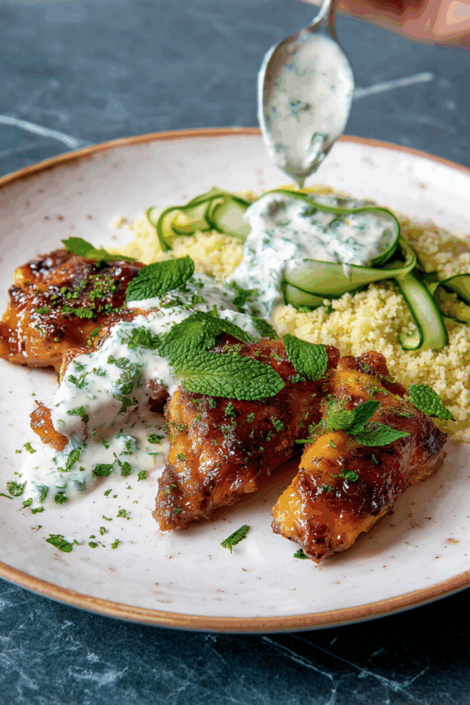 Marry Berry Marinated Spiced Chicken with Herby Couscous