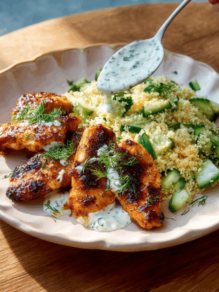 Marry Berry Marinated Spiced Chicken with Herby Couscous