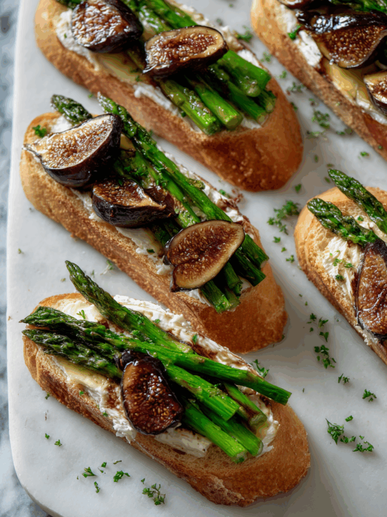 Marry Berry Goat’s Cheese, Asparagus and Fig Bruschetta Recipe