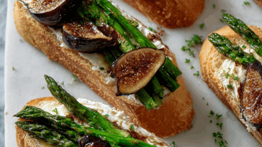 Marry Berry Goat’s Cheese, Asparagus and Fig Bruschetta Recipe