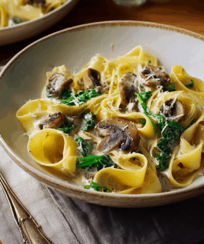 Marry Berry Mushroom, Basil and Broccoli Pappardelle