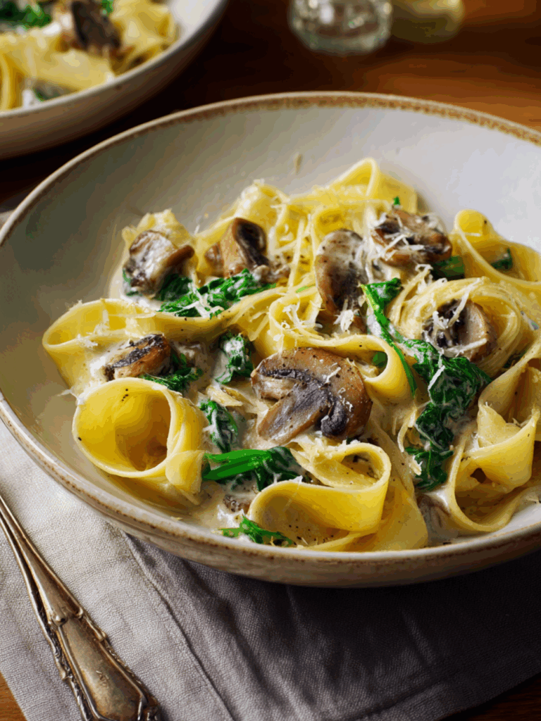 Marry Berry Mushroom, Basil and Broccoli Pappardelle