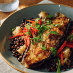 Marry Berry Miso Aubergine With Lentil And Veggie Stir-Fry