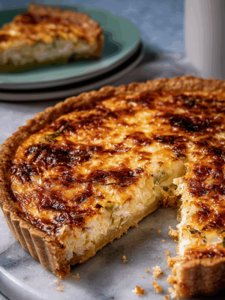 Marry Berry Leek And Gruyère Tart With Parmesan And Chive Pastry