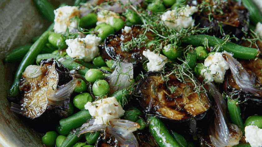 Mary Berry Two Bean and Aubergine Salad with Garlic Balsamic Dressing