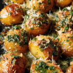 Mary Berry Smashed New Potatoes with Garlic Herb Butter