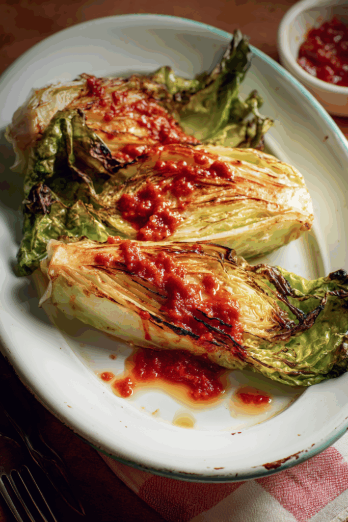 Mary Berry Chargrilled Pointed Cabbage with Tomato Dressing