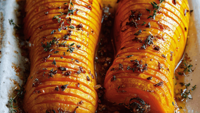 Mary Berry Hasselback Squash with Honey and Ginger