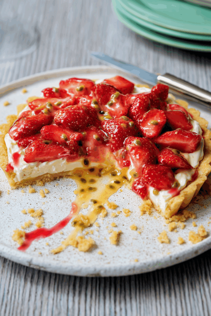 Marry Berry Strawberry and Passionfruit Shortbread Dessert