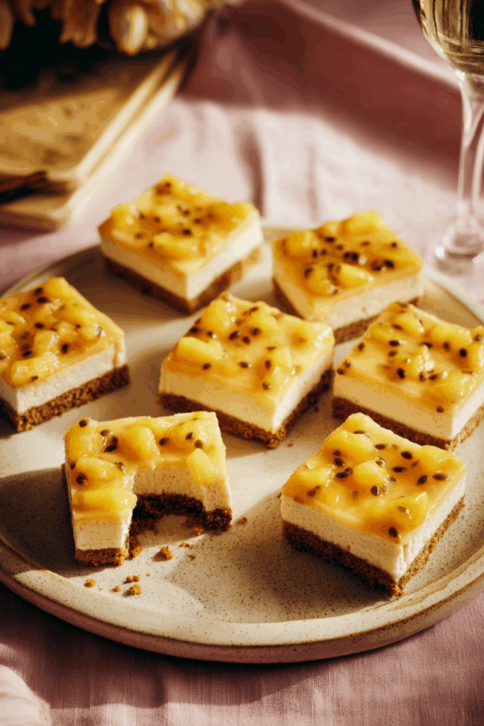 Marry Berry Party Cheesecake with Mango and Passionfruit Salsa