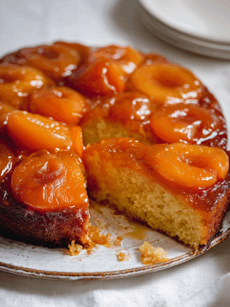 Marry Berry Upside-down Apricot and Cointreau Pudding