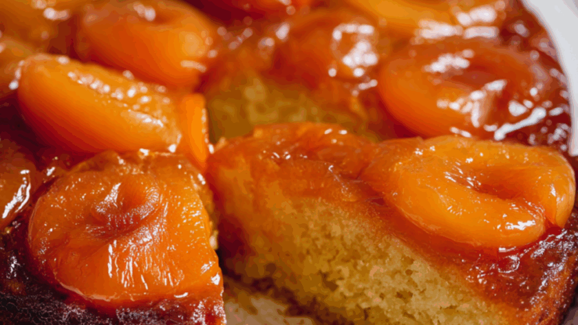 Marry Berry Upside-down Apricot and Cointreau Pudding