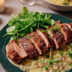 Marry Berry Duck Breast with Brandy and Watercress Sauce