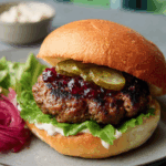 Marry Berry Venison and Bacon Burgers
