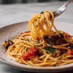 Marry Berry Spiced Aubergine And Fresh Tomato Spaghetti
