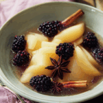 Marry Berry Spiced Poached Pears with Blackberry Compote