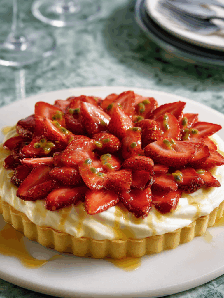 Marry Berry Strawberry and Passionfruit Shortbread Dessert